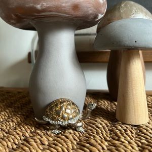 Vintage 1940s REJA STERLING Rhinestone TURTLE Figural Brooch